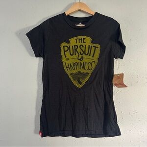 NWT Meridian Line Charcoal Grey The Pursuit of Happiness Short Sleeve T-Shirt